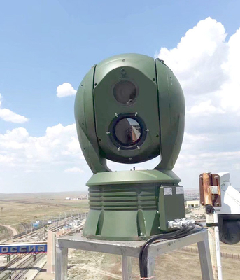 ต่อต้านจมูกกล้องเฝ้าระวังความร้อน 10km PTZ อินฟราเรดระบบติดตามอัตโนมัติ