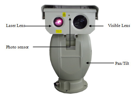 ซูม Night Vision กล้องเลเซอร์อินฟราเรดระยะไกลกล้อง PTZ กล้องวงจรปิด CMOS Sensor