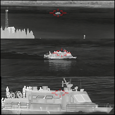 31-155mm Lens PTZ Thermal Imaging Camera IP66 สําหรับการเฝ้าระยะไกลและการติดตามความปลอดภัย