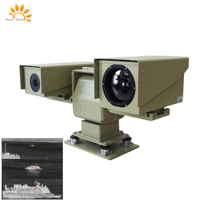 360 องศา ระยะไกล Dual Sensor PTZ กล้องความร้อน กล้องอินฟราเรด กล้อง 30X Optical Zoom PTZ NIR Cam